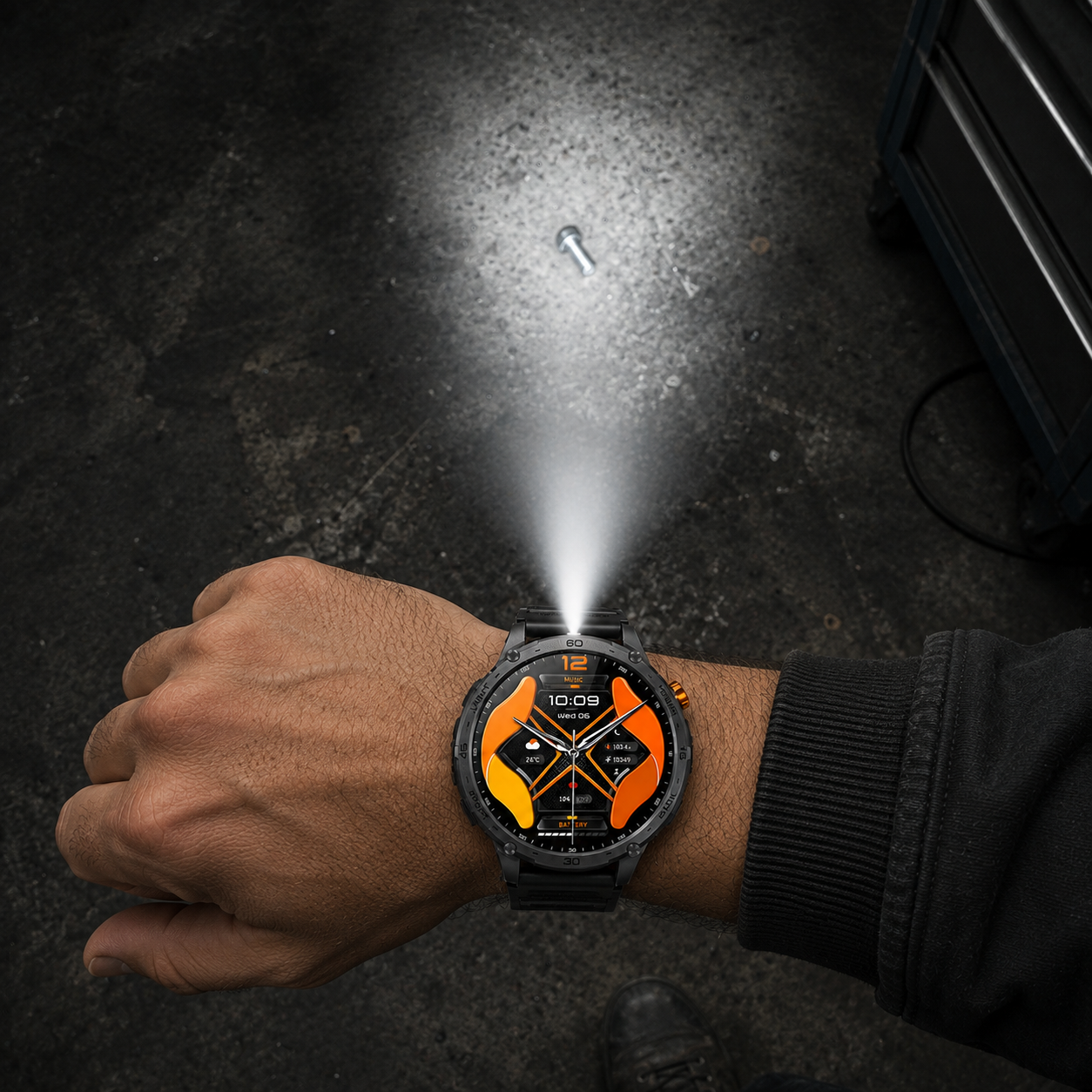 PRIMUS 2.0 mit eingeschaltetem LED-Arbeitslicht im Motorraum
